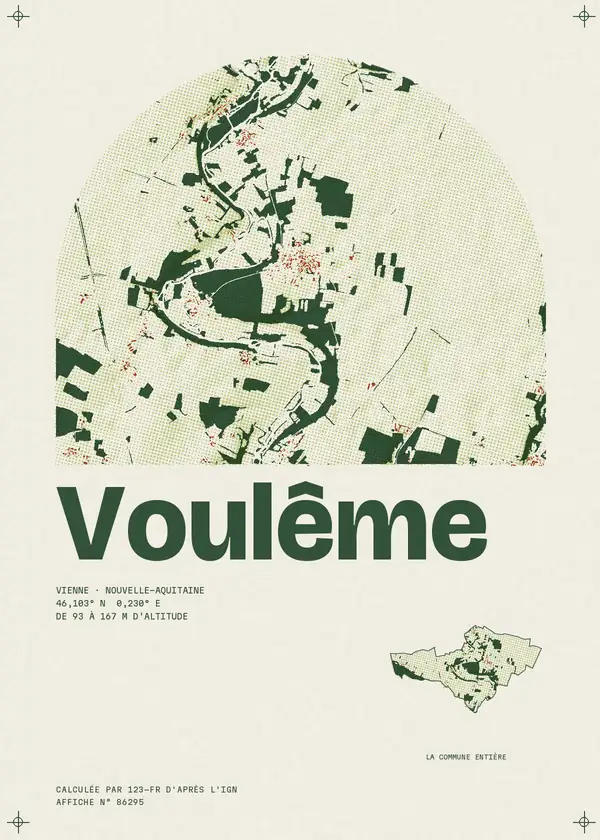 Affiche de Voulême, calculée par 123-fr d'après l'IGN