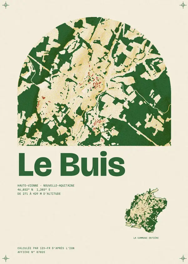Affiche de Le Buis, calculée par 123-fr d'après l'IGN