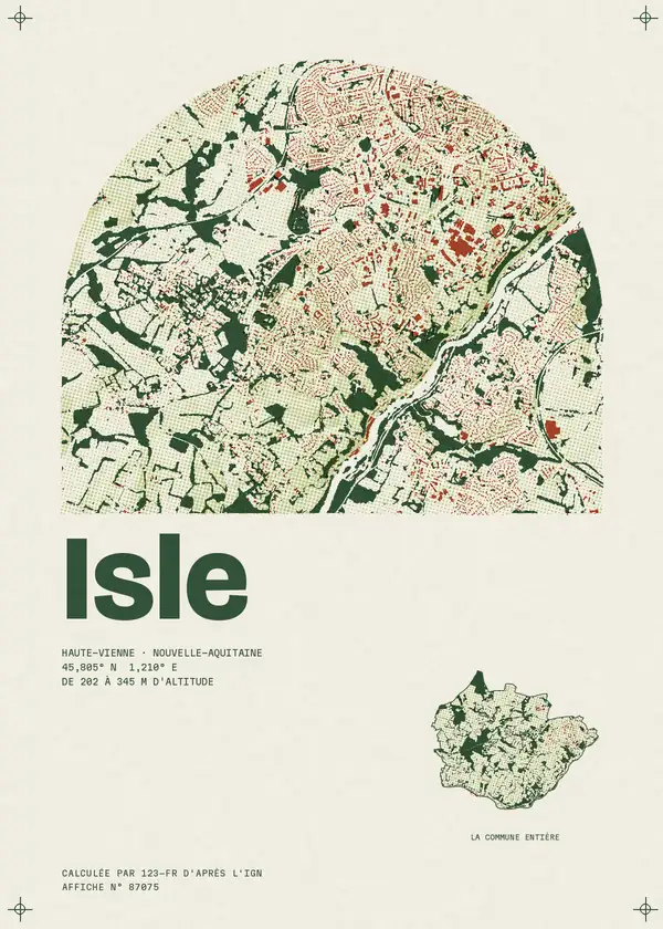 Affiche de Isle, calculée par 123-fr d'après l'IGN