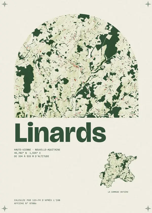 Affiche de Linards, calculée par 123-fr d'après l'IGN