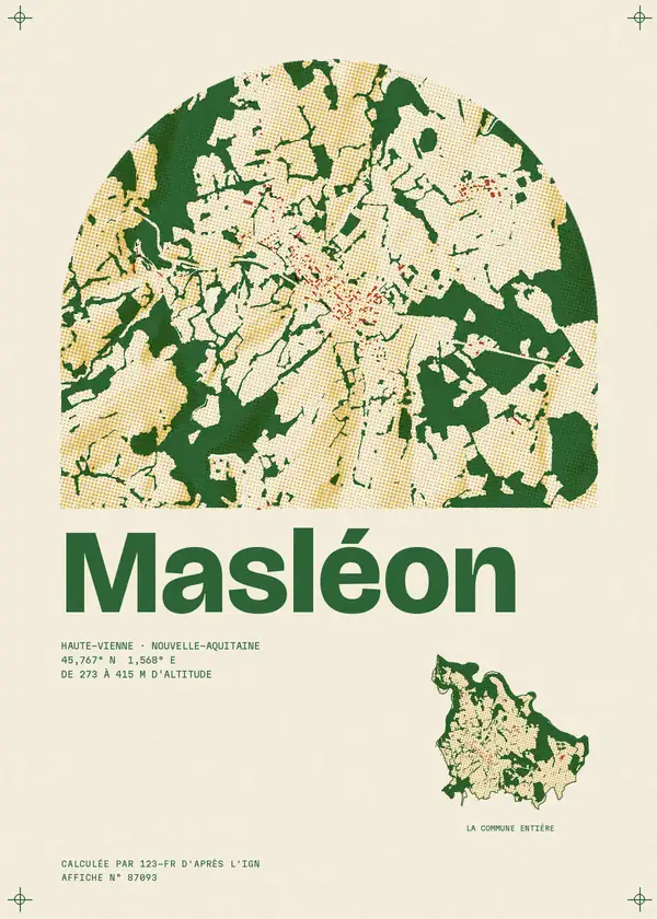 Affiche de Masléon, calculée par 123-fr d'après l'IGN