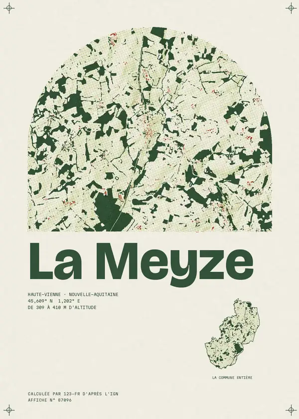Affiche de La Meyze, calculée par 123-fr d'après l'IGN