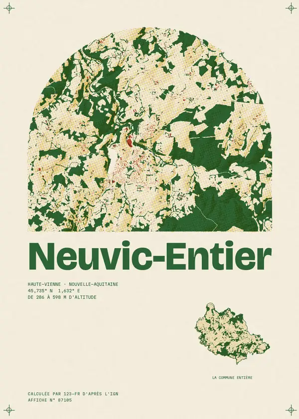 Affiche de Neuvic-Entier, calculée par 123-fr d'après l'IGN