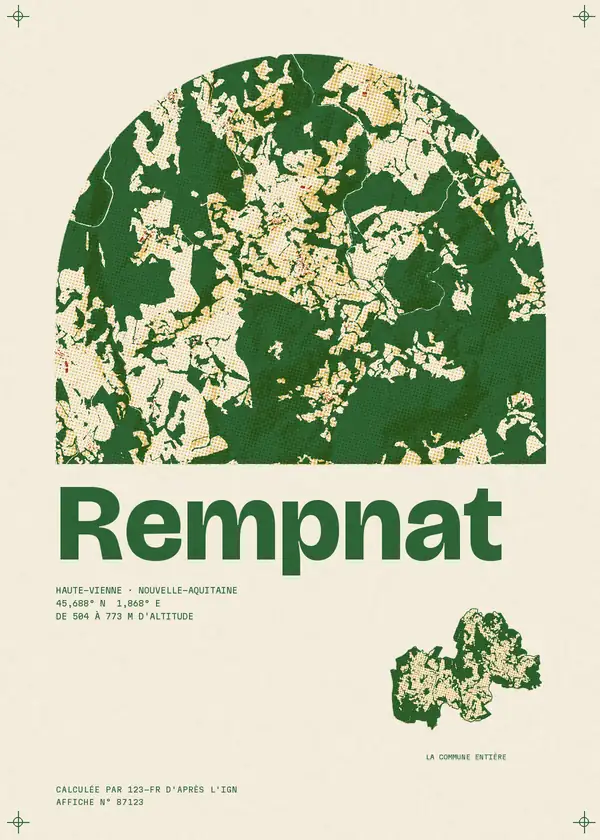 Affiche de Rempnat, calculée par 123-fr d'après l'IGN