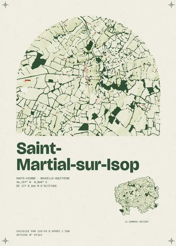 Affiche de Saint-Martial-sur-Isop, calculée par 123-fr d'après l'IGN