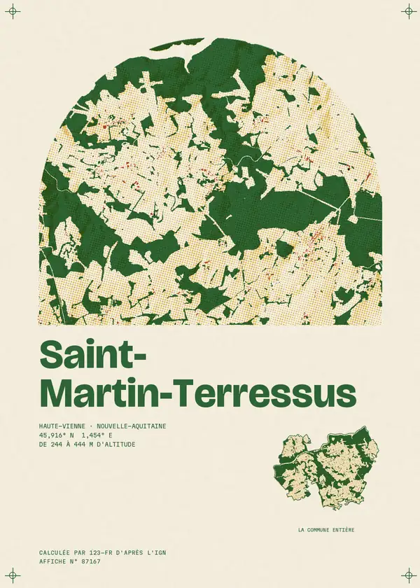 Affiche de Saint-Martin-Terressus, calculée par 123-fr d'après l'IGN
