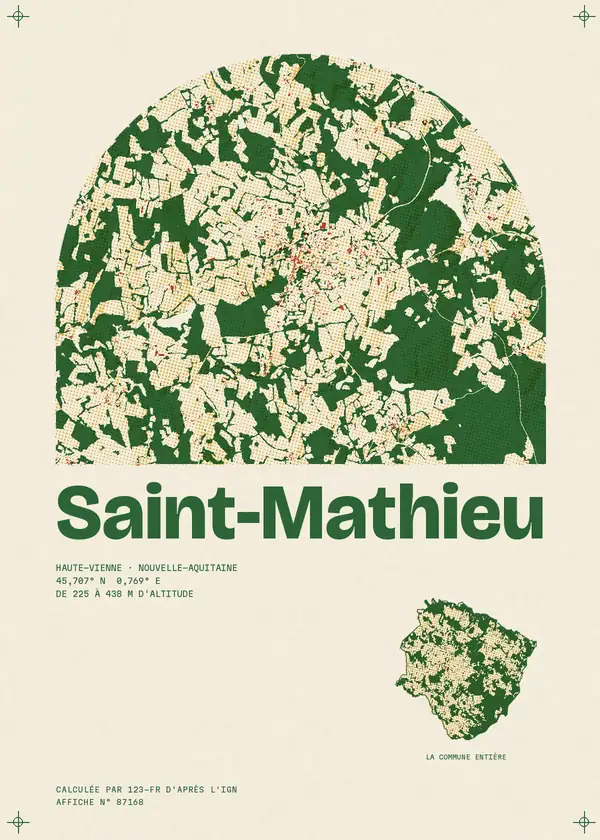 Affiche de Saint-Mathieu, calculée par 123-fr d'après l'IGN