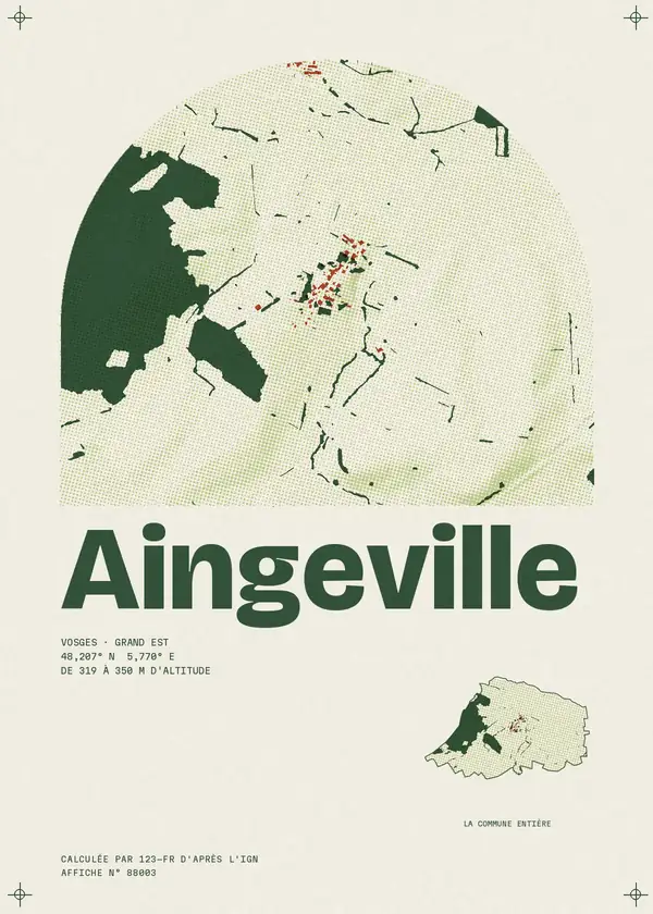 Affiche de Aingeville, calculée par 123-fr d'après l'IGN