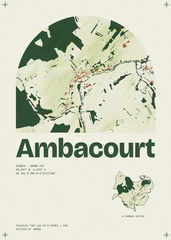 Affiche de Ambacourt, calculée par 123-fr d'après l'IGN