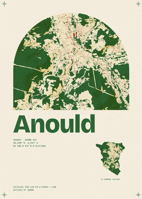 Affiche de Anould, calculée par 123-fr d'après l'IGN