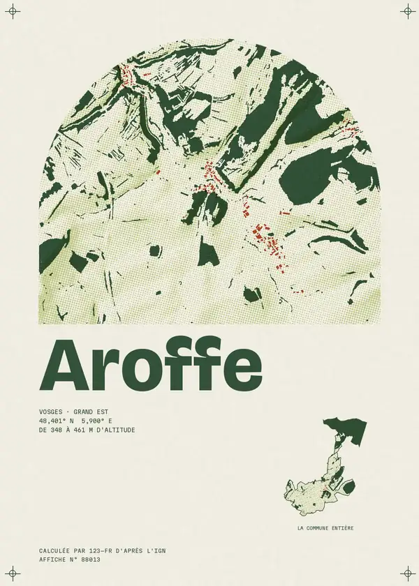Affiche de Aroffe, calculée par 123-fr d'après l'IGN
