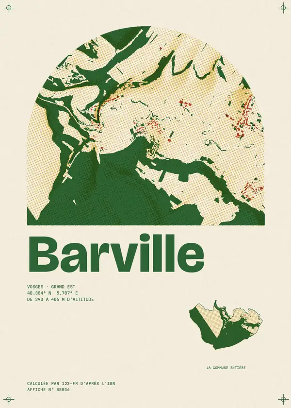 Affiche de Barville, calculée par 123-fr d'après l'IGN