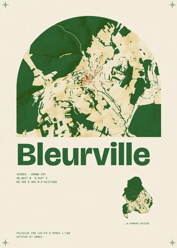 Affiche de Bleurville, calculée par 123-fr d'après l'IGN