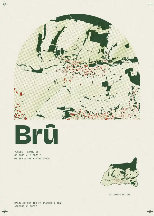 Affiche de Brû, calculée par 123-fr d'après l'IGN