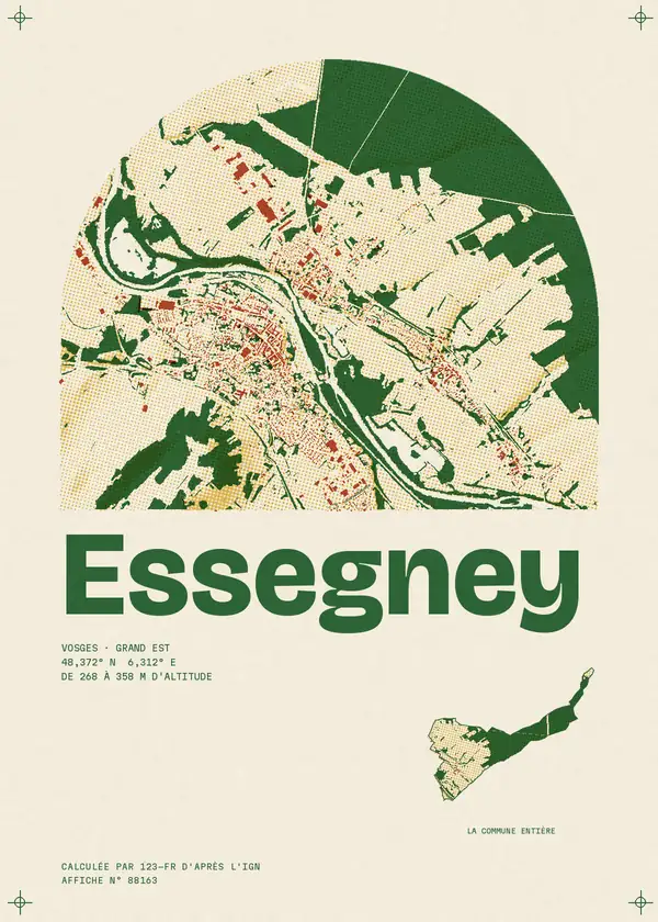 Affiche de Essegney, calculée par 123-fr d'après l'IGN
