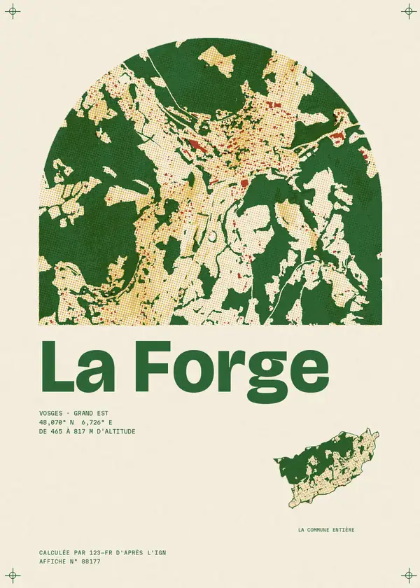 Affiche de La Forge, calculée par 123-fr d'après l'IGN
