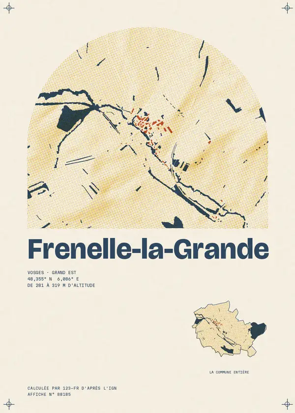 Affiche de Frenelle-la-Grande, calculée par 123-fr d'après l'IGN