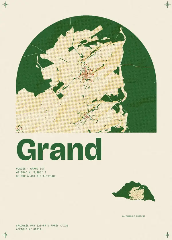 Affiche de Grand, calculée par 123-fr d'après l'IGN