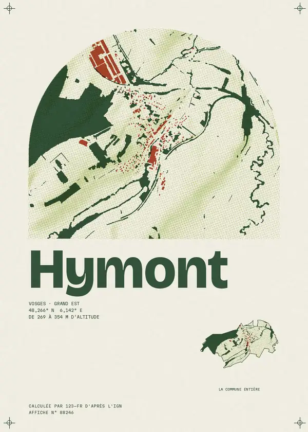 Affiche de Hymont, calculée par 123-fr d'après l'IGN