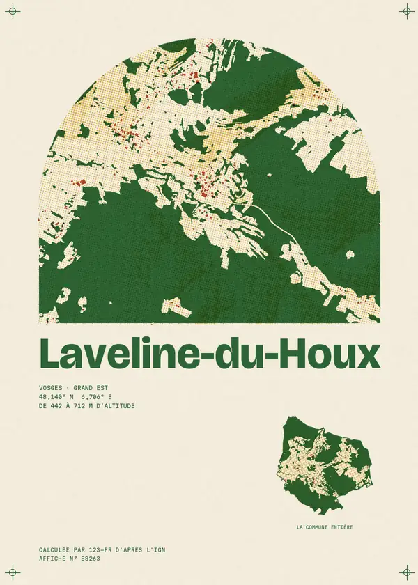 Affiche de Laveline-du-Houx, calculée par 123-fr d'après l'IGN