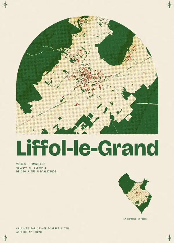 Affiche de Liffol-le-Grand, calculée par 123-fr d'après l'IGN