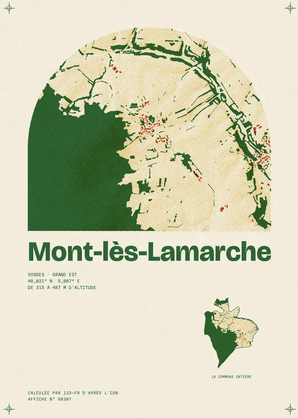 Affiche de Mont-lès-Lamarche, calculée par 123-fr d'après l'IGN