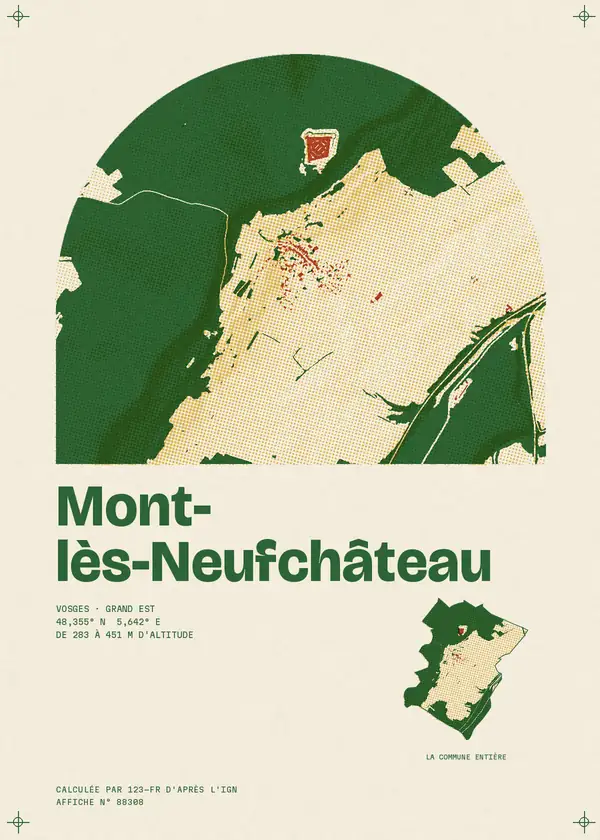 Affiche de Mont-lès-Neufchâteau, calculée par 123-fr d'après l'IGN