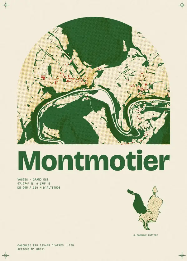 Affiche de Montmotier, calculée par 123-fr d'après l'IGN