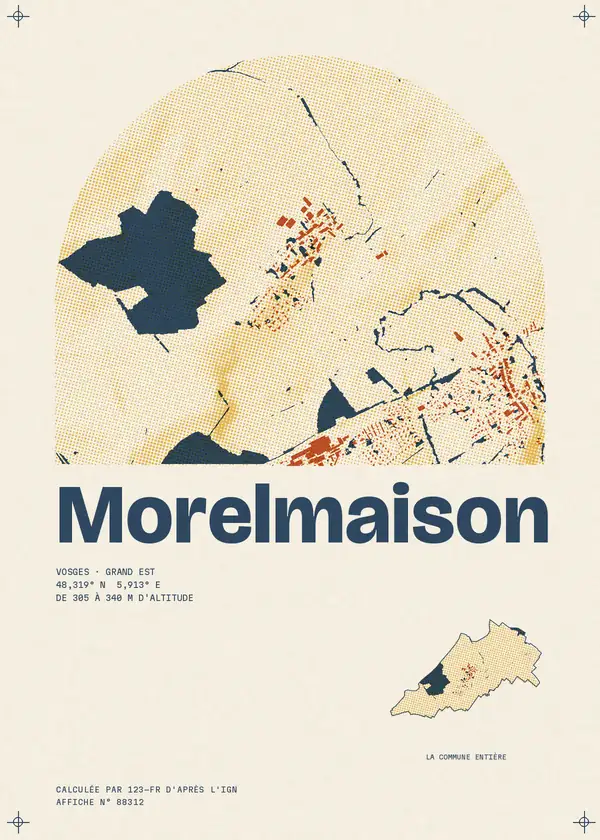 Affiche de Morelmaison, calculée par 123-fr d'après l'IGN