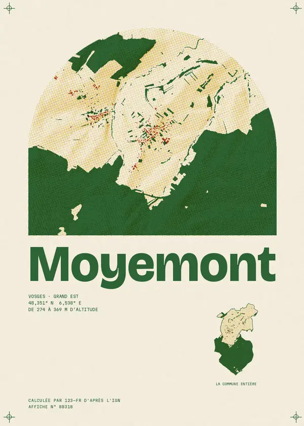 Affiche de Moyemont, calculée par 123-fr d'après l'IGN