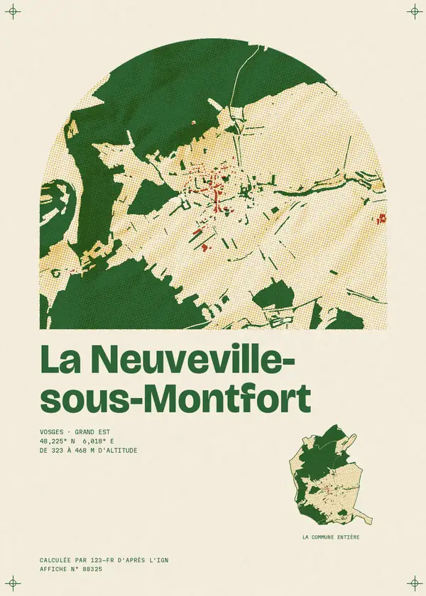 Affiche de La Neuveville-sous-Montfort, calculée par 123-fr d'après l'IGN