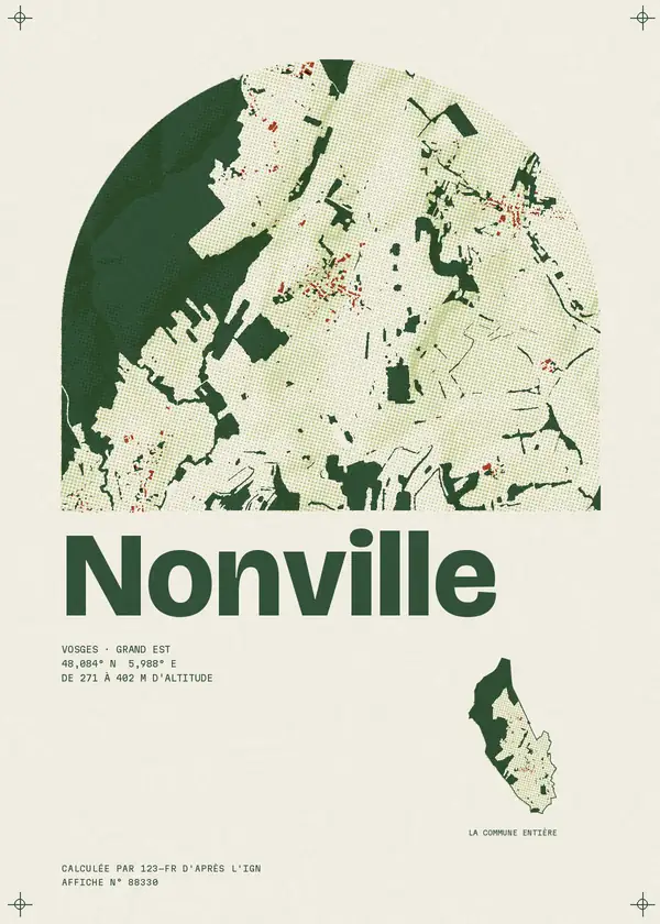 Affiche de Nonville, calculée par 123-fr d'après l'IGN