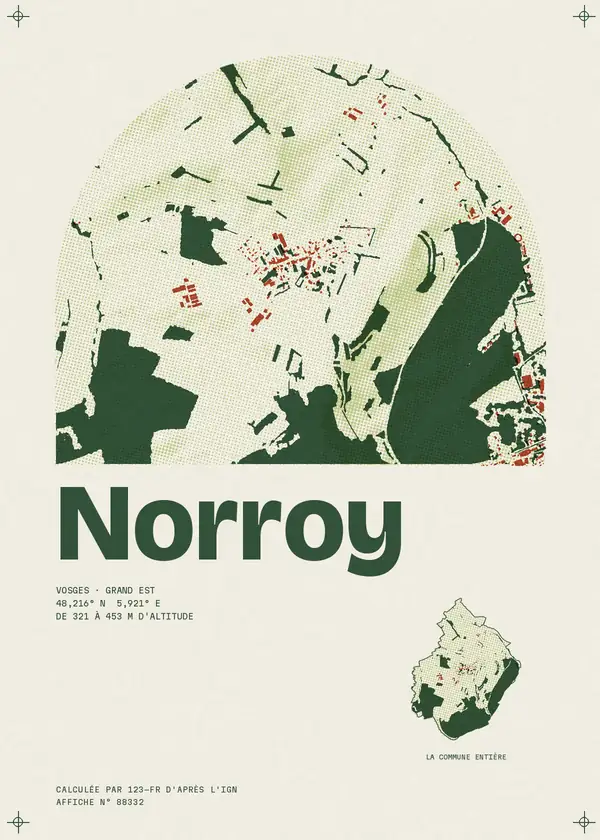 Affiche de Norroy, calculée par 123-fr d'après l'IGN