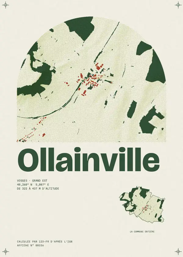 Affiche de Ollainville, calculée par 123-fr d'après l'IGN