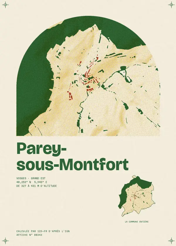 Affiche de Parey-sous-Montfort, calculée par 123-fr d'après l'IGN