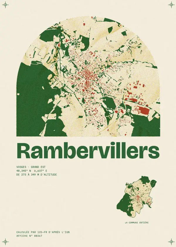 Affiche de Rambervillers, calculée par 123-fr d'après l'IGN