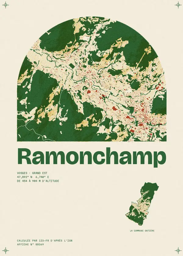Affiche de Ramonchamp, calculée par 123-fr d'après l'IGN