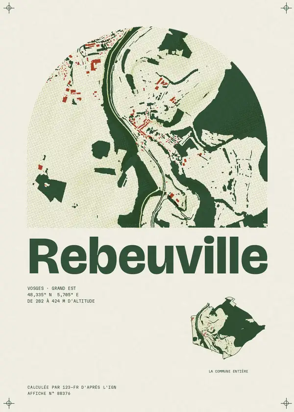 Affiche de Rebeuville, calculée par 123-fr d'après l'IGN