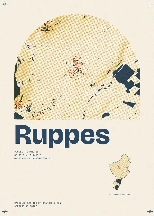 Affiche de Ruppes, calculée par 123-fr d'après l'IGN