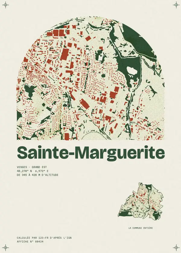 Affiche de Sainte-Marguerite, calculée par 123-fr d'après l'IGN