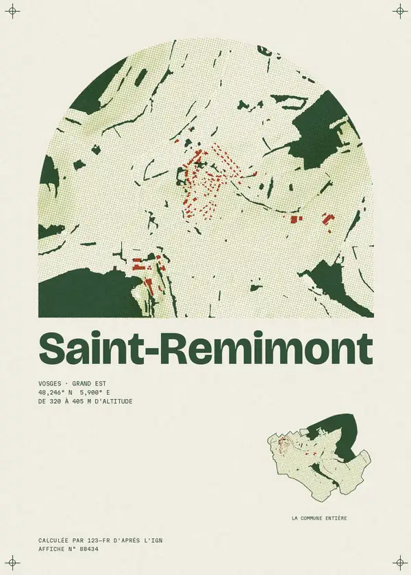 Affiche de Saint-Remimont, calculée par 123-fr d'après l'IGN