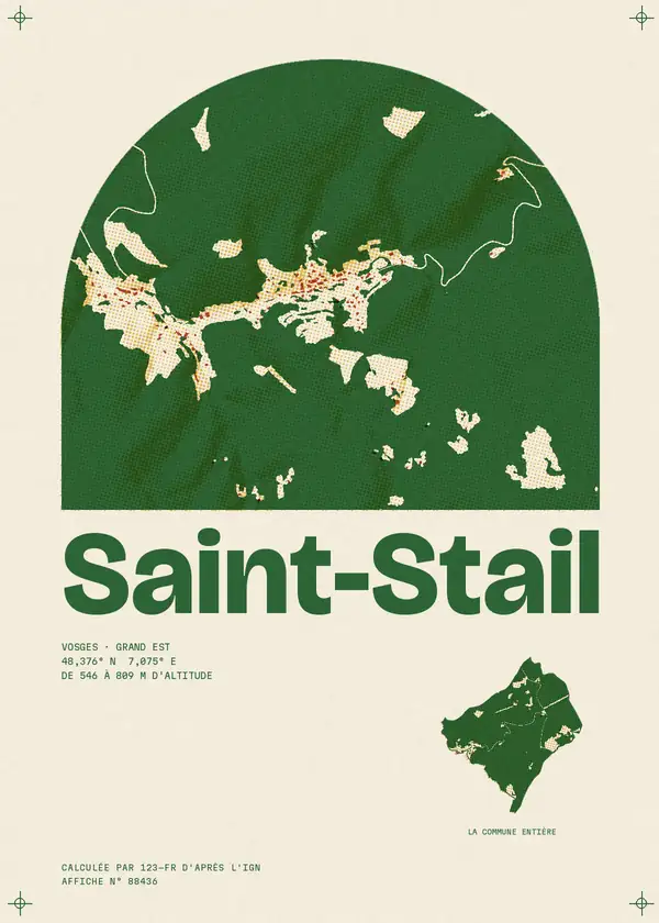 Affiche de Saint-Stail, calculée par 123-fr d'après l'IGN