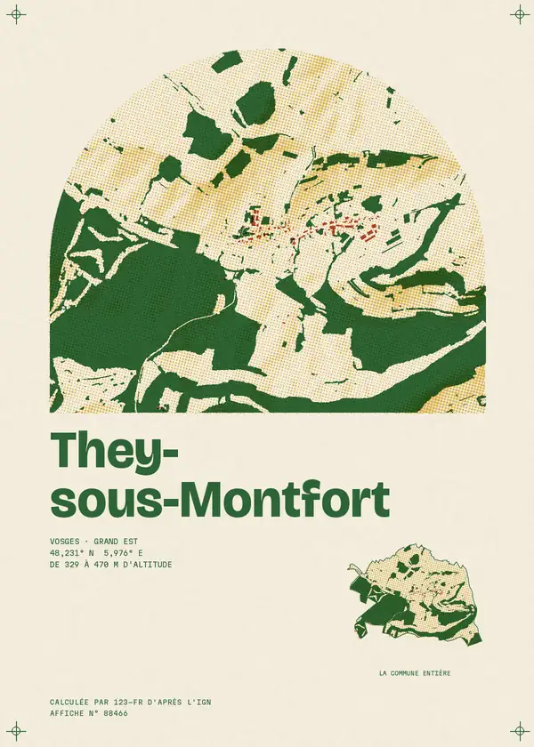 Affiche de They-sous-Montfort, calculée par 123-fr d'après l'IGN