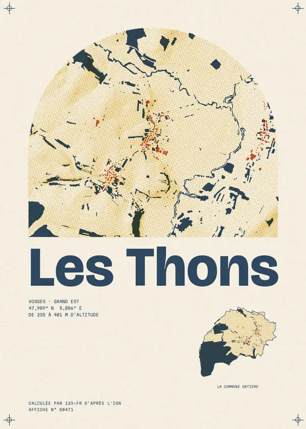 Affiche de Les Thons, calculée par 123-fr d'après l'IGN
