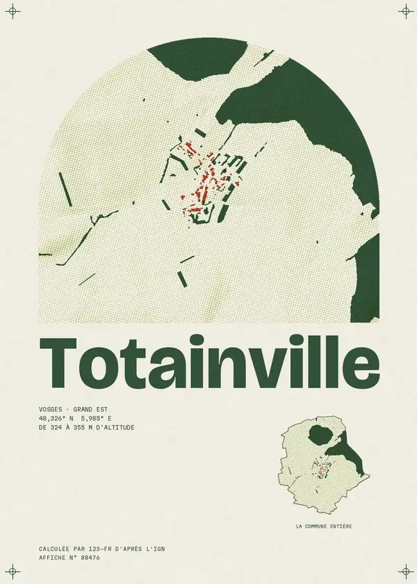 Affiche de Totainville, calculée par 123-fr d'après l'IGN