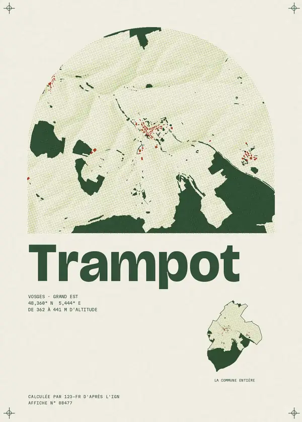Affiche de Trampot, calculée par 123-fr d'après l'IGN