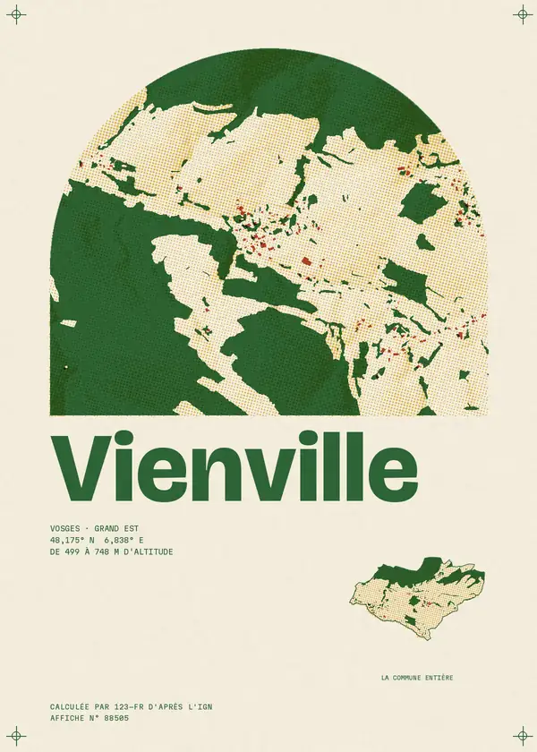 Affiche de Vienville, calculée par 123-fr d'après l'IGN