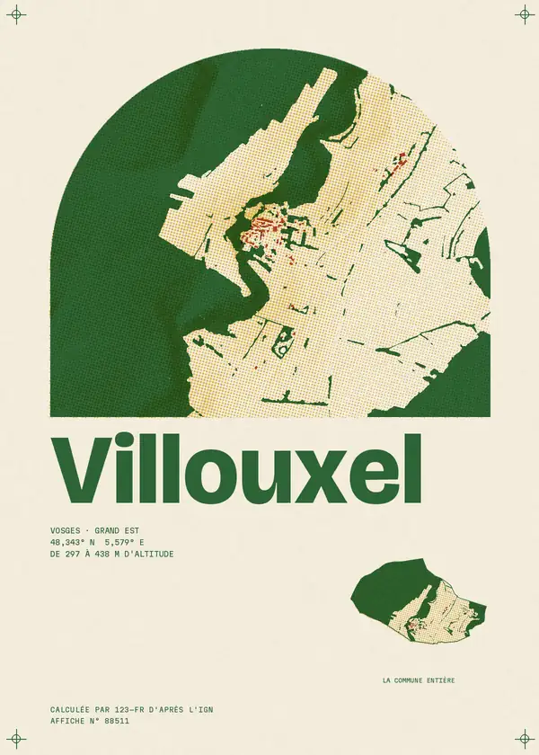 Affiche de Villouxel, calculée par 123-fr d'après l'IGN
