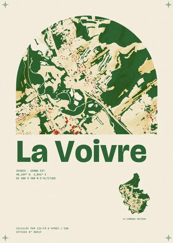 Affiche de La Voivre, calculée par 123-fr d'après l'IGN