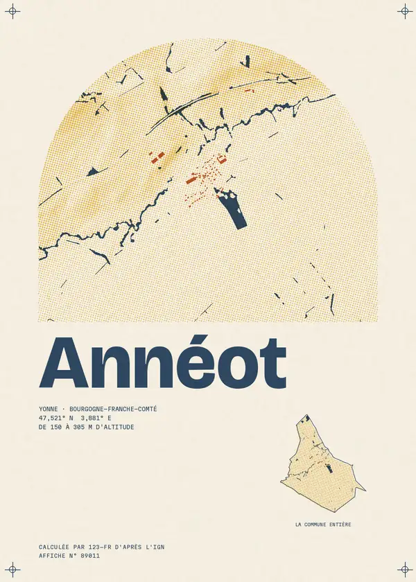 Affiche de Annéot, calculée par 123-fr d'après l'IGN